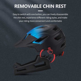 Durable dual-sport full-face mountain bike helmet