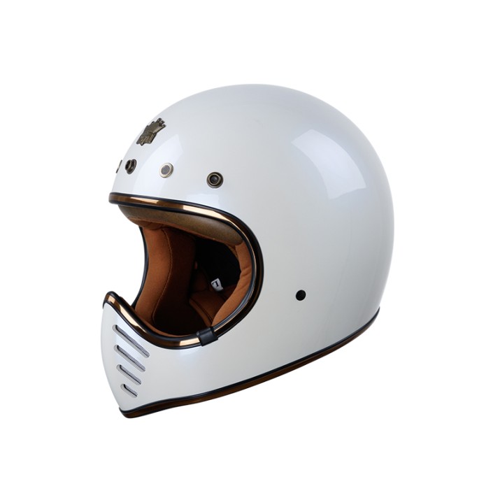Full-face motorcycle helmet with removable liner