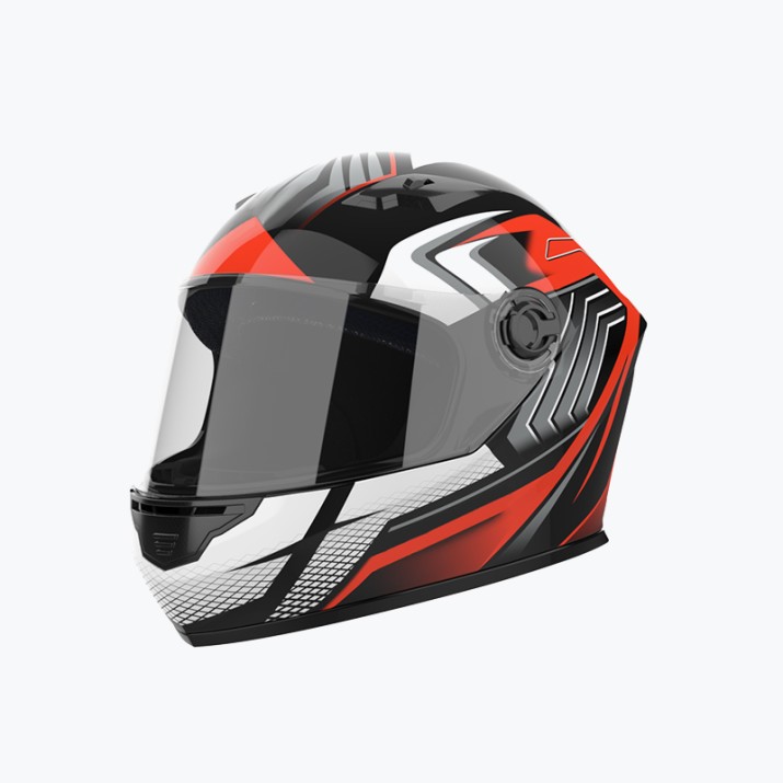 Quick-release closure full-face motorcycle helmet