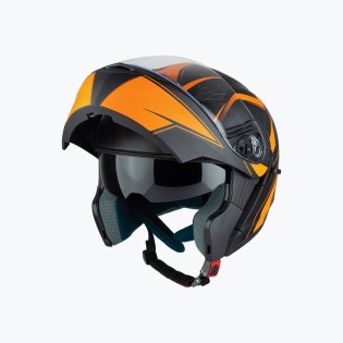 Double visor full flip motorcycle helmet