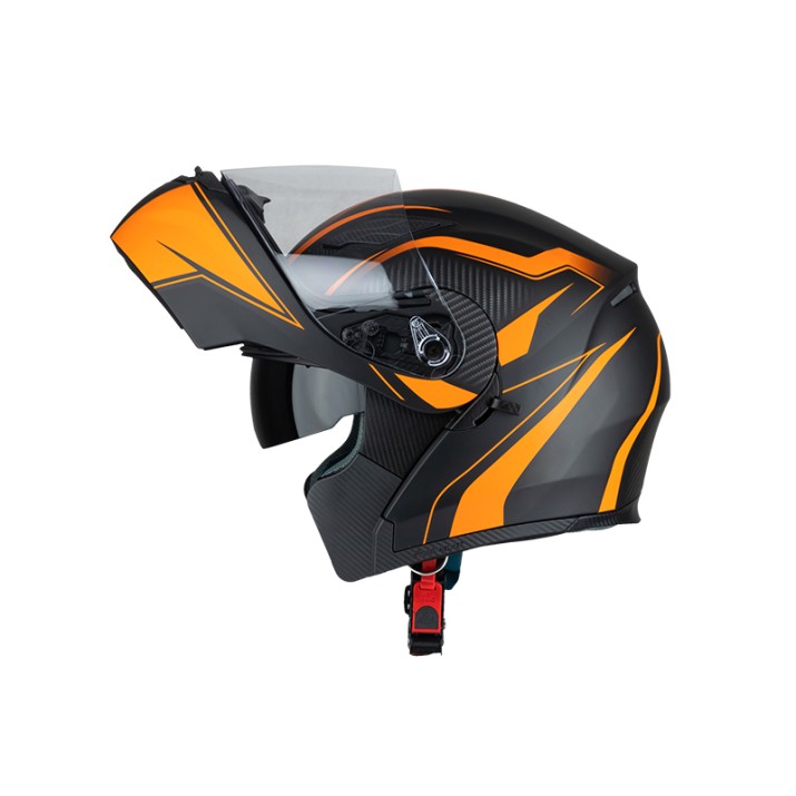 Double visor full flip motorcycle helmet
