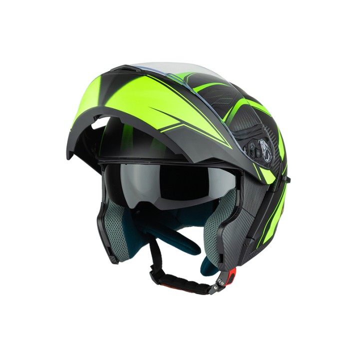 Double visor full flip motorcycle helmet