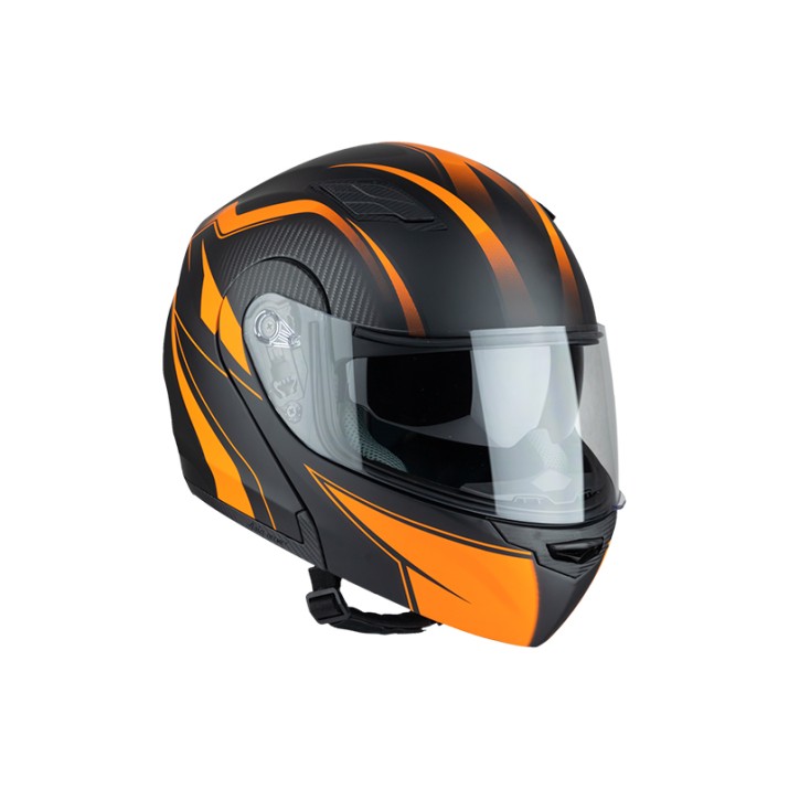 Double visor full flip motorcycle helmet