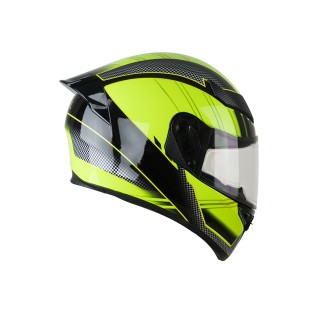 Single lens visor full face motorcycle helmet
