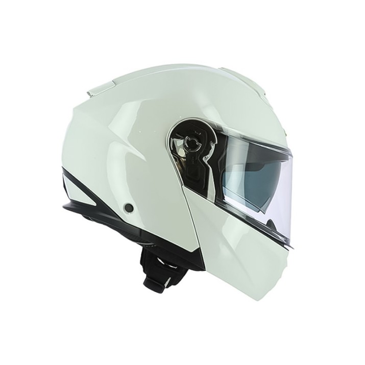 Light Gray Motorcycle Full Face Flip Up Helmet