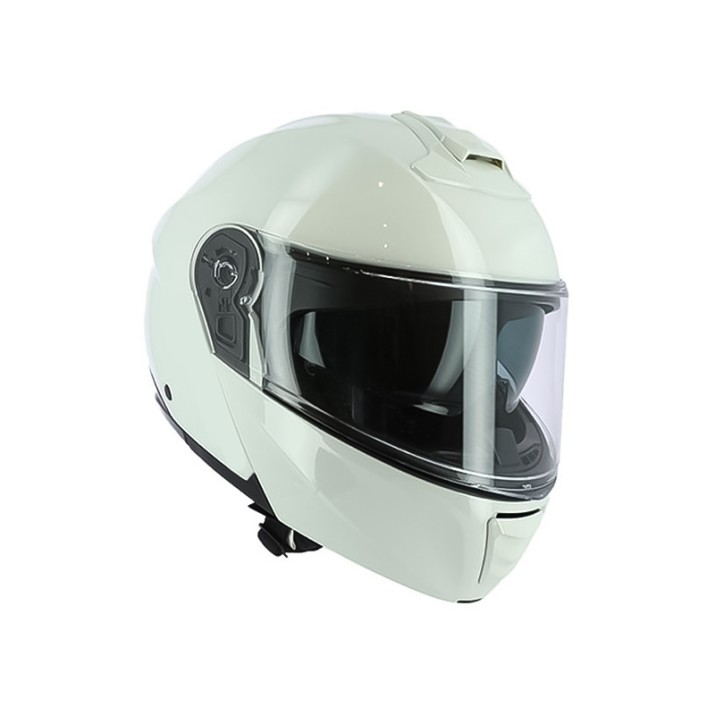 Light Gray Motorcycle Full Face Flip Up Helmet
