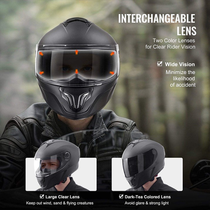 Full face motorcycle helmet with Bluetooth slot