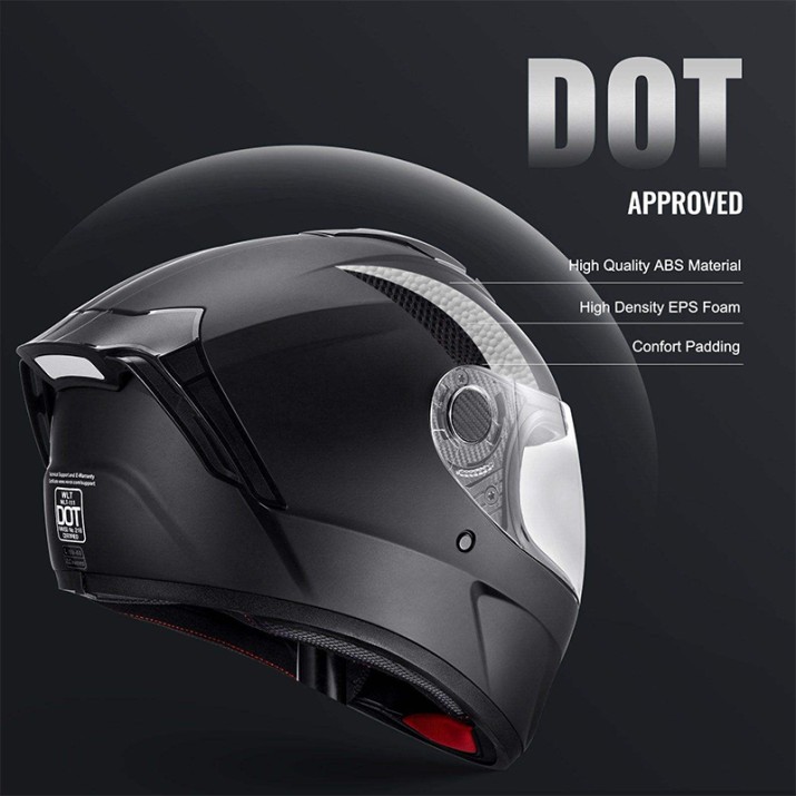 Full face motorcycle helmet with Bluetooth slot