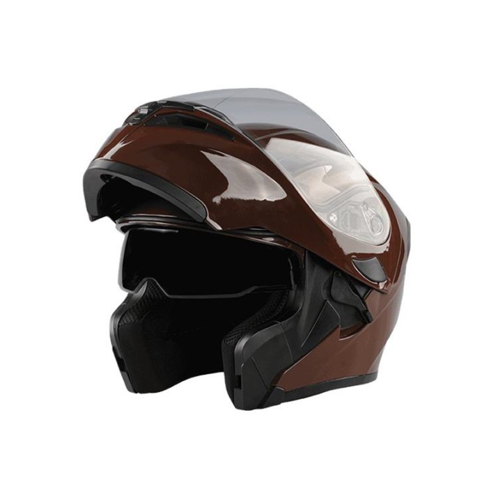 Double visor high impact flip-up safety helmet