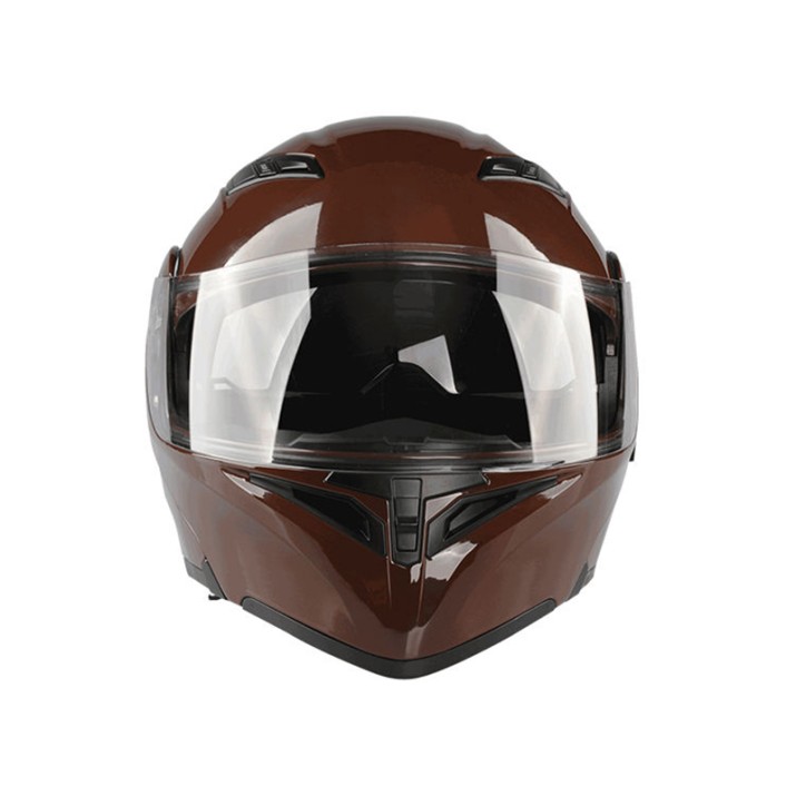 Double visor high impact flip-up safety helmet