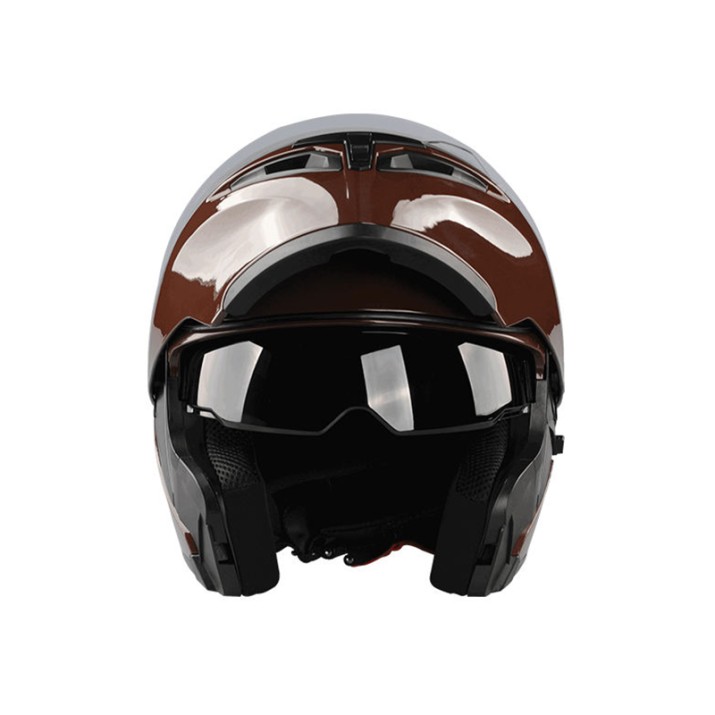Double visor high impact flip-up safety helmet