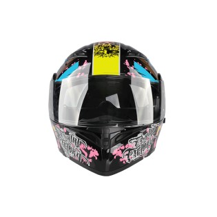 Polka dot applique open-face motorcycle helmet