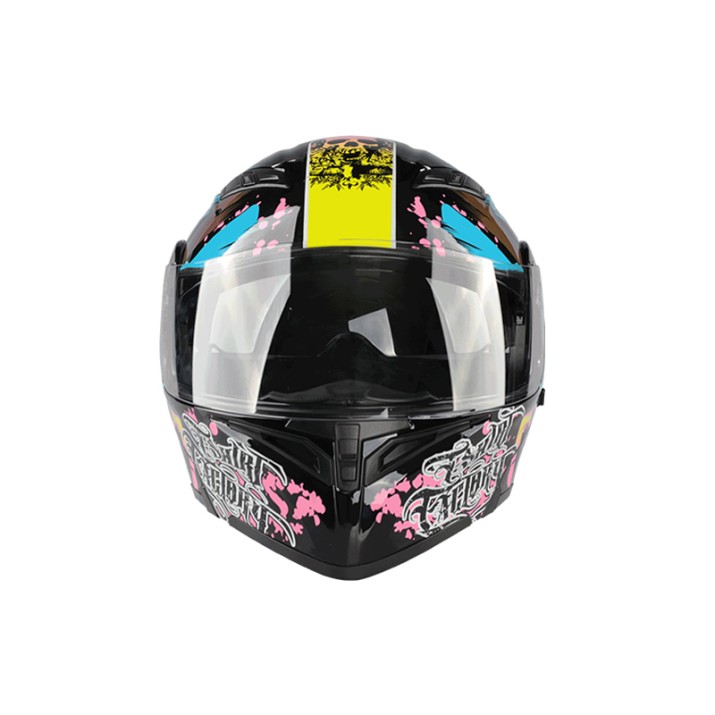 Polka dot applique open-face motorcycle helmet