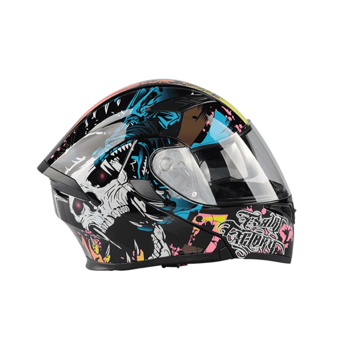 Polka dot applique open-face motorcycle helmet