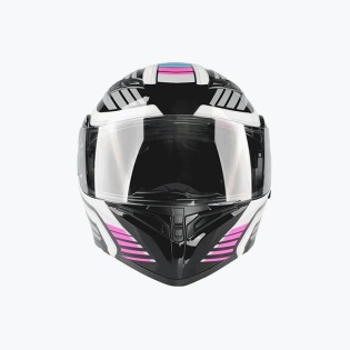 Double visor open face motorcycle helmet