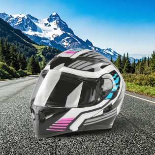 Double visor open face motorcycle helmet