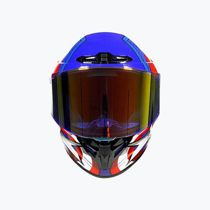 Single visor polka dot high quality ABS helmet