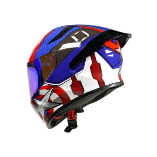 Single visor polka dot high quality ABS helmet