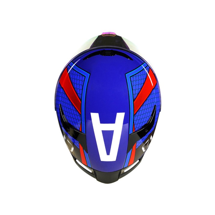 Single visor polka dot high quality ABS helmet