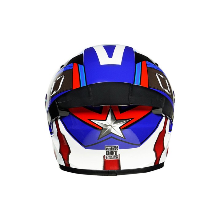 Single visor polka dot high quality ABS helmet