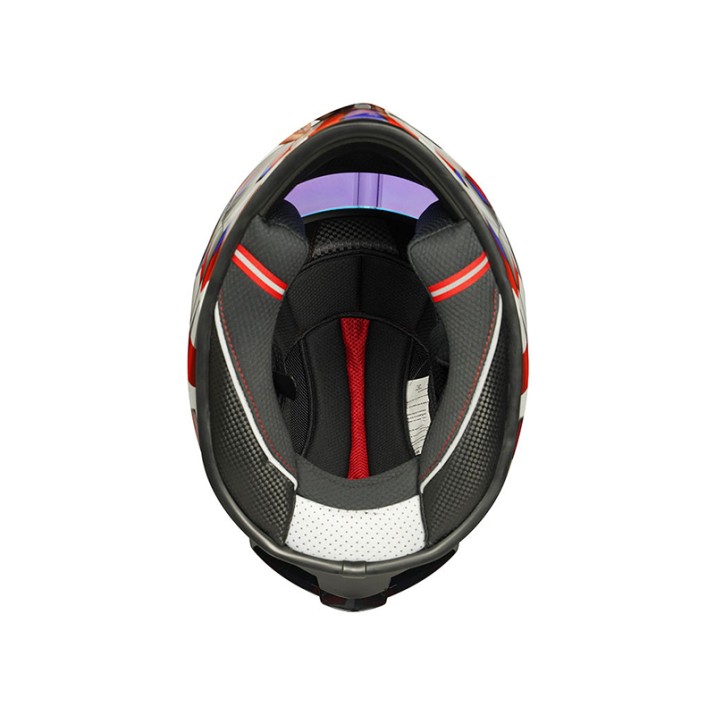 Single visor polka dot high quality ABS helmet