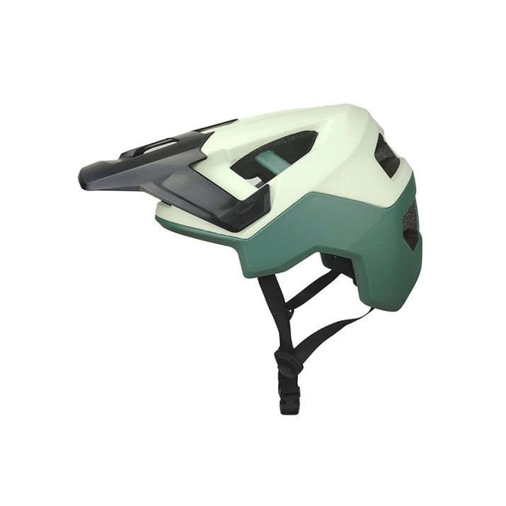 Adjustable visor open face bicycle helmet