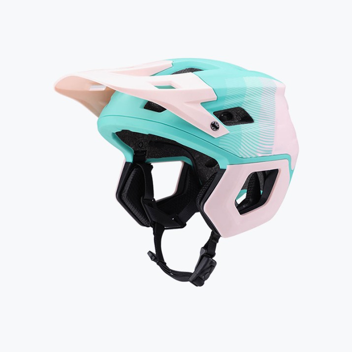Off-road cycling protective helmet with sun visor