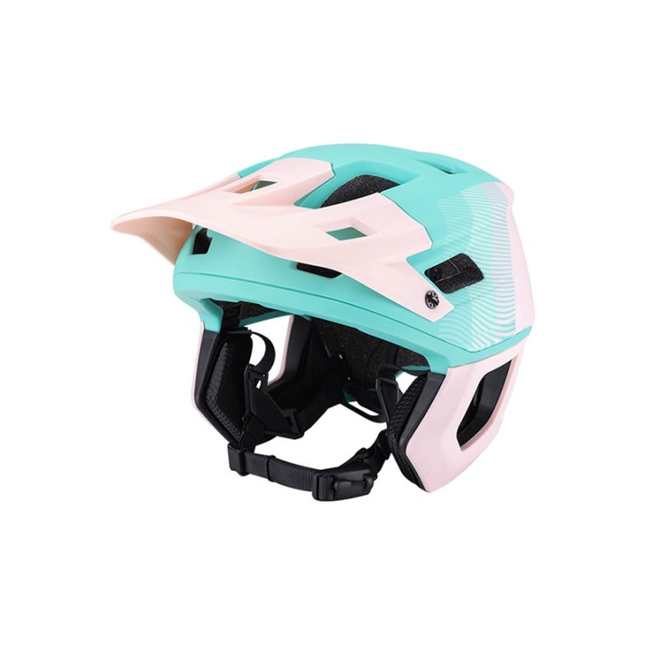 Off-road cycling protective helmet with sun visor