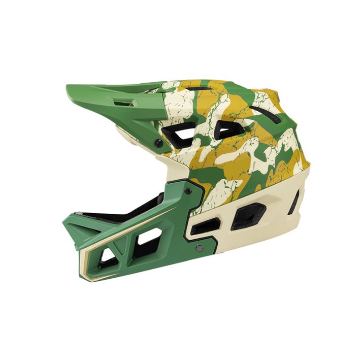 Printed full-face bicycle helmet