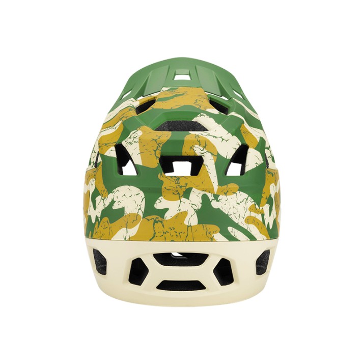 Printed full-face bicycle helmet