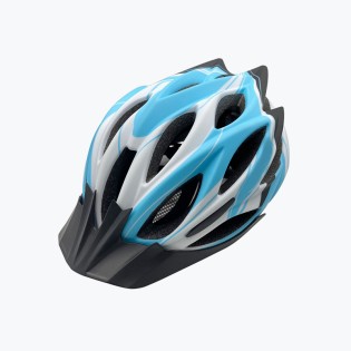 Mountain bike helmet with removable visor