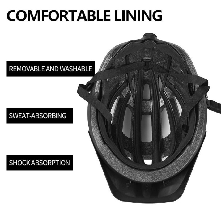 Lightweight mountain and road bike helmet