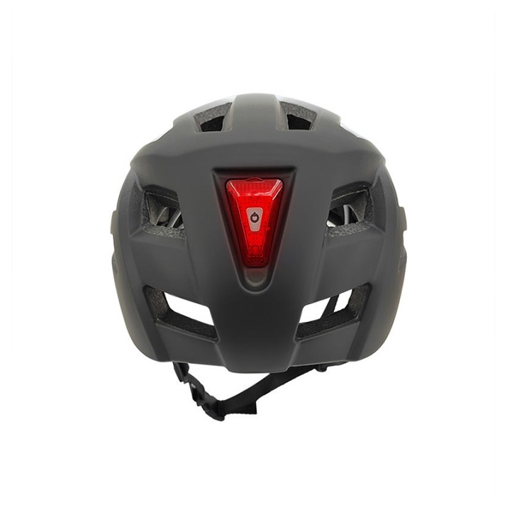One-piece LED taillight bicycle helmet