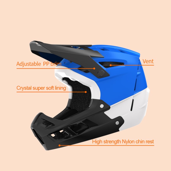 Full-face road bike helmet