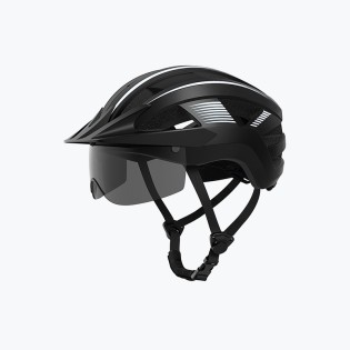 Safety cycling protective helmet with LED light