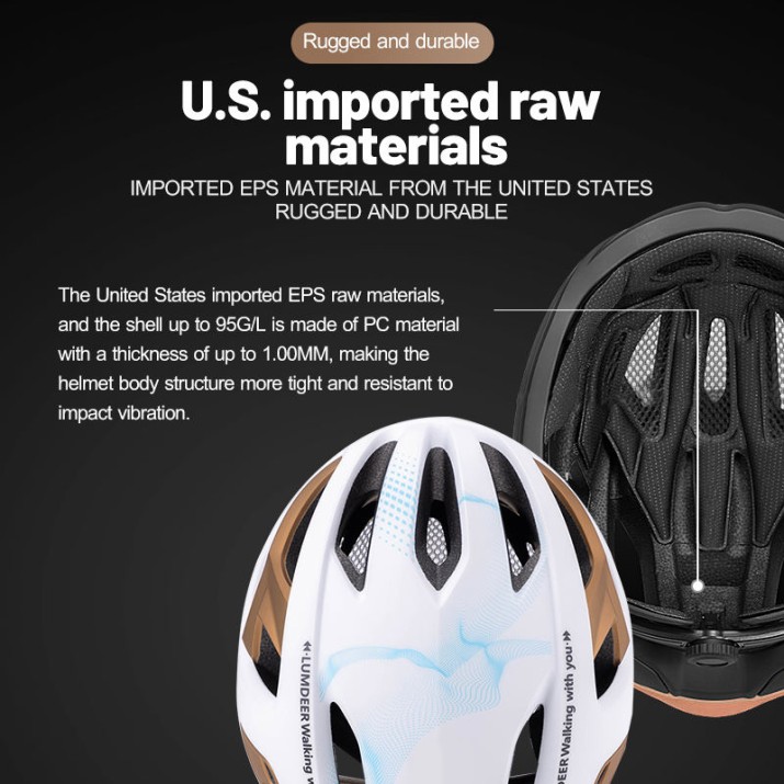 Magnetic Tail Light Safety Cycling Helmet