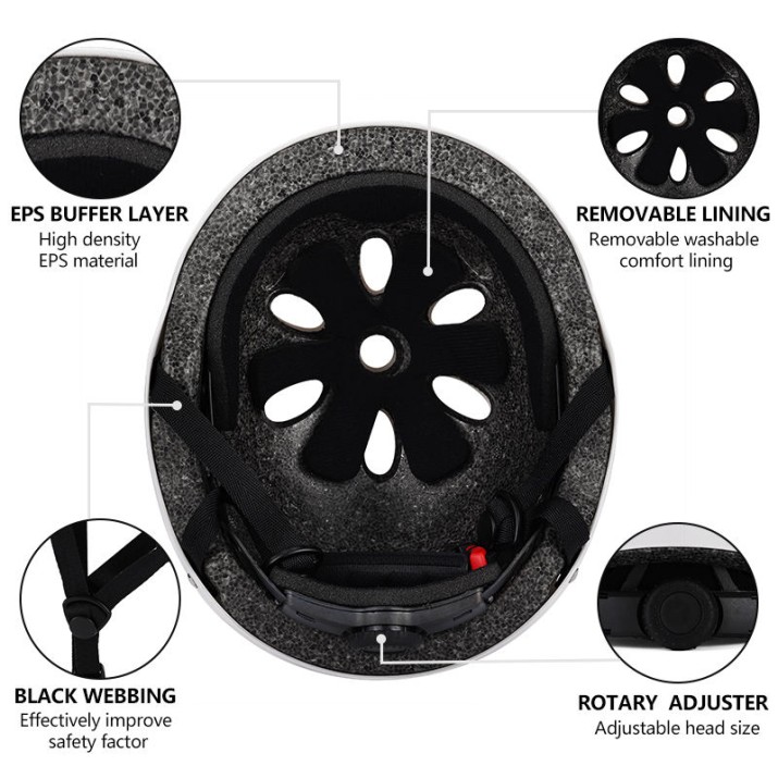Full head protection skateboard helmet