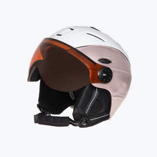 Adult ski helmet with lens