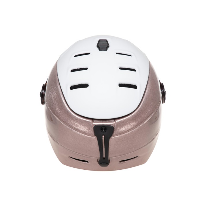 Adult ski helmet with lens