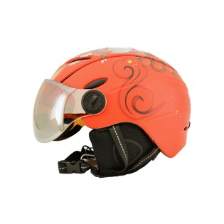 Orange Adult Protective Ski Helmet