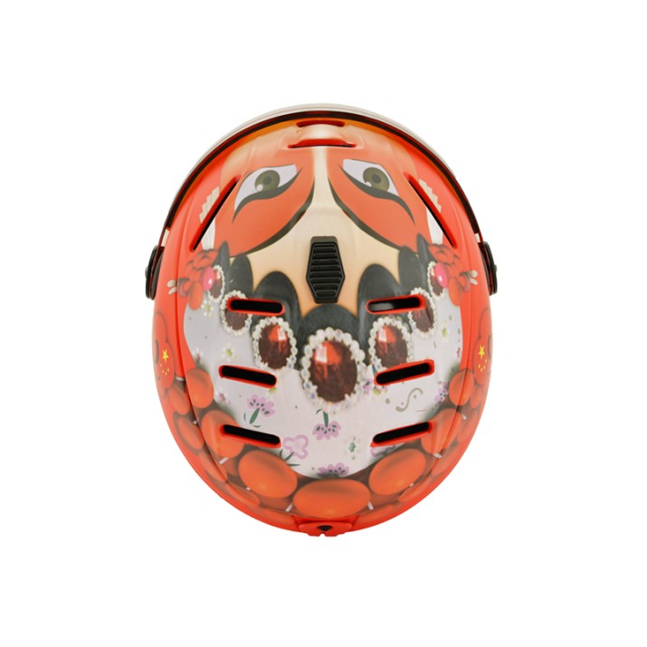 Orange Adult Protective Ski Helmet