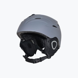 Simple and stylish gray adult ski helmet