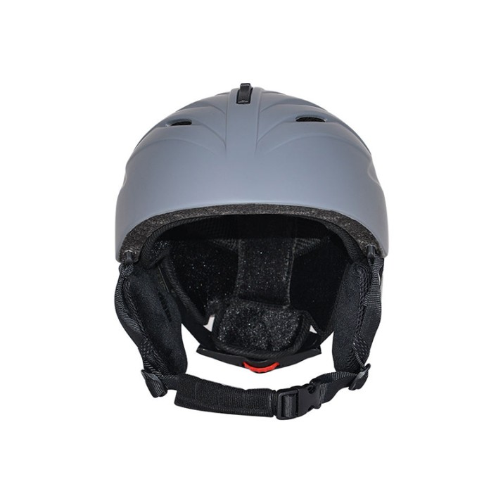 Simple and stylish gray adult ski helmet