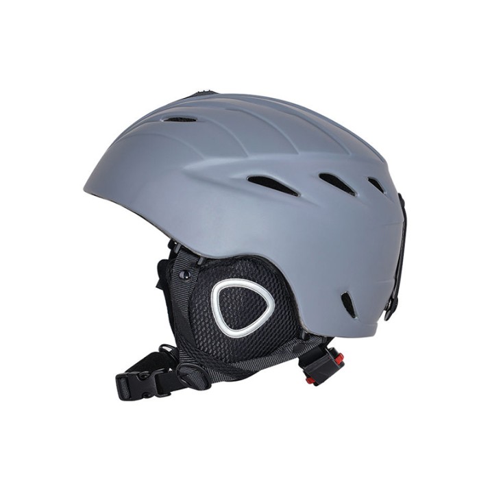 Simple and stylish gray adult ski helmet