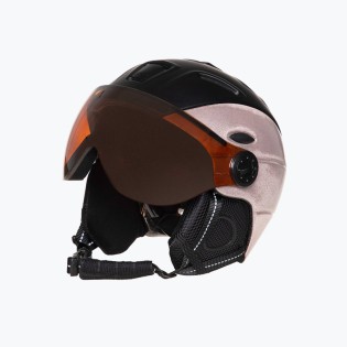 Ski helmet with visor and mirror