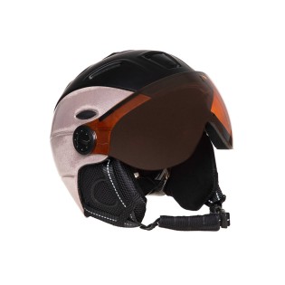 Ski helmet with visor and mirror