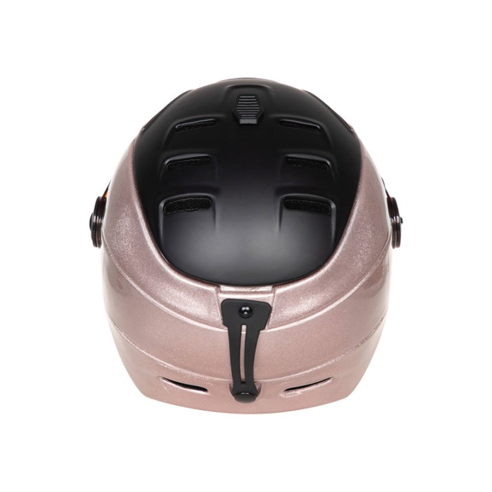 Ski helmet with visor and mirror