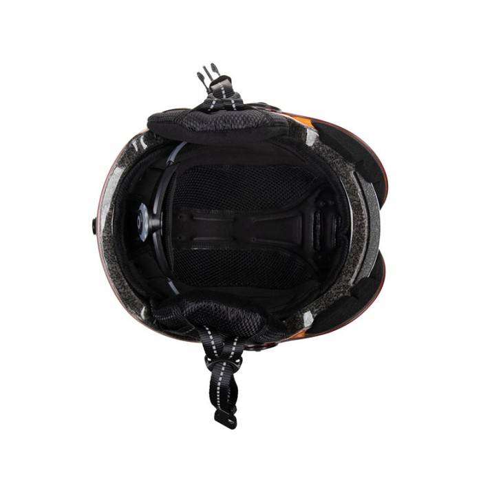 Ski helmet with visor and mirror