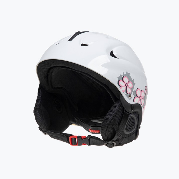 Pink Print Fashion Ski Helmet