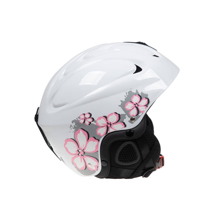 Pink Print Fashion Ski Helmet